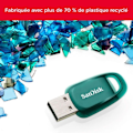 Pikkukuva 2 / 3: USB-avain - SANDISK - Cruzer Ultra Eco - 512 Gt - USB 3.2 Gen 1 - 100 Mt/s - Musta