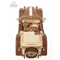 Pikkukuva 5 / 6: UGEARS VM-01 Roadster – rakennettava 3D-puinen malli – Aikuisille ja lapsille – Pienoiskäyttöinen auto – Valmistettu vanerista, Beige