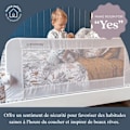 Pikkukuva 6 / 6: Dreambaby Maggie sängyn kaide - sisäänrakennetut ja tasaiset sängyt - Leveys 110 cm ja korkeus 50 cm hvid