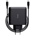 Miniatyrbild 2 av 3: Trust Maxo 100W USB-C-laddare, 75 % tillverkad av återvunnet material, snabb USB-C-kabel 2m, strömadapter - svart