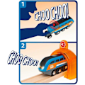 Miniatyrbillede 4 af 5: BRIO World Circuit Voyageur Smart Tech Sound trætogkredsløb - 37-delt kassesæt Flerfarvet