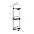 Miniatyrbillede 3 af 3: 3-lags badeværelseshylde - H67 cm - 18 cm X 12 cm X 67 cm - CaliCosy Black