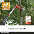 Miniatyrbillede 5 af 6: Powerplus Dual Power Teleskopisk Batteridrevet Kædesav POWDPG75385 - uden Batteri/oplader, 250 mm Guide, Automatisk Kædesmøring orange