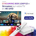 Miniatyrbild 2 av 6: STRONG - LEAP-S3+V2 - Streamingbox Android TV 4K - Chromecast - Wifi - Bluetooth - Röstassistent Google - Dolby Atmos/Vision - HDR