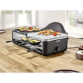 Pikkukuva 2 / 6: SEVERIN raclette-laite - RG2366 - Jopa 8 henkilöä - Luonnonkivinen ja käännettävä paistolevy - 1300W sort