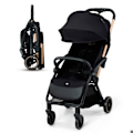 Miniatyrbillede 1 af 4: Sammenklappelig barnevogn op til 22 kg - KINDERKRAFT APINO - Automatisk sammenfoldning - Vandafvisende - Vægt kun 7,5 kg - Sort sort