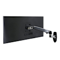 Miniatyrbillede 1 af 6: Skærmstøtte - Ergotron - LX vægmonteret LCD-arm - Poleret aluminium - Højdejusterbar 330 mm - Sort