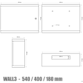 Miniatyrbillede 4 af 4: Datacom Rack 19 3U 540/400/180 mm (stål) WALL3