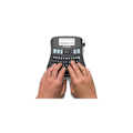 Miniatyrbillede 2 af 3: Dymo LabelManager 210D elektronisk etiketteprinter med QWERTY-tastatur, leveres med et bånd på 12mm sort/hvid.