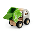 Miniatyrbillede 2 af 2: Legetøj - BIGJIGS - Mini genbrugs lastbil i træ - Grøn - Funktionel - Gummihjul Grøn