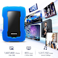 Miniatyrbillede 6 af 6: ADATA HD330 1TB USB 3.1 AES 256-bit ekstern harddisk Blå