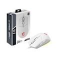 Miniatyrbillede 5 af 5: Kablet gaming mus - MSI - CLUTCH GM11 WHITE - PMW-3325 5000 DPI optisk sensor - RGB-belysning Vit
