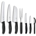 Miniatyrbillede 1 af 2: Victorinox Swiss Classic, professionelt køkkenknivsæt, 7 dele, sort sort