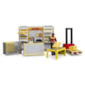 Miniatyrbild 3 av 3: DHL Bworld utlämningsbutik med pallvagn och paket - Bruder - 62251