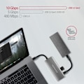 Miniatyrbillede 4 af 4: AXAGON HMC-5G2 Multiport Hub USB 3.0, HDMI, Gbit-LAN, 2 x USB-A, 2 x USB-C - 8595247905444