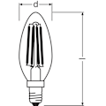 Pikkukuva 3 / 4: Ampulli LED Ledvance/Osram "Classique" E14 4W 470Lm 2700K 300 IP20