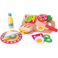 Miniatyrbillede 1 af 2: Dinette spil i træ - forberedelse af sandwich - BIGJIGS - Imitationsspil - Køkken
