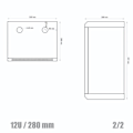 Pikkukuva 2 / 3: Datacom 10 12U/280 mm (lasia) musta