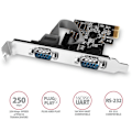 Miniatyrbillede 3 af 3: PCIe-adapter - Axagon - PCEA-S2N - 2 serielle porte - ASIX AX99100 - Hvid farve
