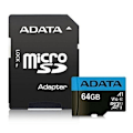 Pikkukuva 2 / 2: ADATA 64 Gt Premier Micro SDXC Flash -muistikortti SD-sovittimella, UHS-I Class 10, A1-suorituskyky