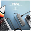 Miniatyrbillede 2 af 2: USB-C Hub - AXAGON - HMC-5H - 3 USB-A porte - 1 HDMI 4K port - PD 100W - Sølv
