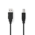 Miniatyrbillede 1 af 2: USB-kabel - NEDIS - CCGL60100BK20 - 2,00 m - USB 2.0 - Forniklet