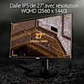 Miniatyrbillede 3 af 6: Ecran PC Gamer - ASUS - TUF Gaming VG27AQ HDR - Gaming Monitor - 27 tommer WQHD (2560x1440) - IPS - 165Hz - 1ms - ELMB Sync