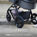 Pikkukuva 4 / 4: Kinderkraft MOOV2 AIR 3-in-1 lastenvaunut, Matkustusjärjestelmä syntymästä 27 kg:aan, Mukana Mink PRO I-Size turvaistuin, Harmaa grå