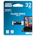 Pikkukuva 4 / 4: Goodram 16 Gt USB 2.0, 16 Gt, 2.0, USB Type-A -liitin, 20 MB-s, kääntyvä, musta, hopea