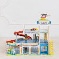 Miniatyrbillede 4 af 4: Garage til børn - LE TOY VAN - Den store garage - Inkluderer bil, helikopter og brændstofpumpe - Blå Blå