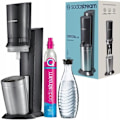Miniatyrbillede 1 af 4: Sodavandsmaskine - Sodastream - Krystal 3.0 - Sort - 0,6 l glaskaraffel - Rapid CO2 sort