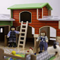Miniatyrbillede 4 af 4: Trægård - Brosten - Legetøj efter univers - Imitationsspil - På gården