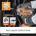 Pikkukuva 3 / 4: Langaton iskupistooli - Powerplus - POWDP20400 - 40V - 350NM Orange - Sort