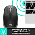 Miniatyrbillede 3 af 6: Ergonomisk trådløs mus - Logitech - M190 - Grå