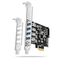 Miniatyrbillede 1 af 4: AXAGON PCEU-43RS PCIe Adapter 4X USB3.0 UASP Via, 15-pin SATA Strømforsyning - 8595247906960