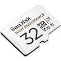 Pikkukuva 2 / 4: SanDisk - Kestävä microSDHC-kortti videovalvontaan + SD-sovitin, 32 Gt, 100 MB/s lukunopeus 40 MB/s kirjoitus, U3, V30