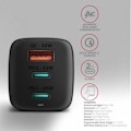 Pikkukuva 4 / 4: AXAGON ACU-DPQ65 Ladegrat, 2 x USB-C, 1 x USB-A, PD3.0/QC4+/PPS, 65 W musta - 8595247906113