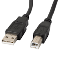 Pikkukuva 1 / 2: Tulostimen kaapeli - Lanberg - CA-USBA-10CC-0050-BK - USB A uros USB B uros - 5 m - Musta
