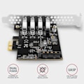 Miniatyrbillede 4 af 4: AXAGON PCEU-43RS PCIe Adapter 4X USB3.0 UASP Via, 15-pin SATA Strømforsyning - 8595247906960