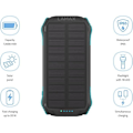 Miniatyrbild 3 av 4: Lamax Journey Bärbar solcells-laddare för utomhusbruk 12 000 mAh med 2 USB-A-portar och 1 USB-C-port, 18 LED, solpanel, vattentät