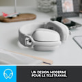 Pikkukuva 2 / 6: Logitech Zone Vibe 100 PC Headset Kevyet langattomat kuulokkeet melua vaimentavalla mikrofonilla - valkoinen