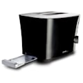 Miniatyrbillede 3 af 3: DOMO brødrister - 2 skiver - Sort - 850W - 7 bruningsniveauer Svart