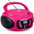 Pikkukuva 1 / 5: Kannettava radio cd-soitin BIGBEN INTERACTIVE usb bt vaaleanpunainen Pink og sort