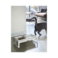 Miniatyrbillede 4 af 5: Dobbelt hævet foderskål design til kat Tower hvid Vit