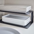 Miniatyrbillede 4 af 5: Opbevaringshylde i metal til opvaskestativ sort