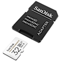 Pikkukuva 4 / 4: SanDisk - Kestävä microSDHC-kortti videovalvontaan + SD-sovitin, 32 Gt, 100 MB/s lukunopeus 40 MB/s kirjoitus, U3, V30