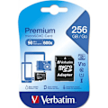 Pikkukuva 1 / 2: VERBATIM Premium 256 Gt Micro SDXC -muistikortti - luokka 10
