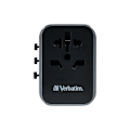 Miniatyrbillede 3 af 4: Universelt rejseadapter - Verbatim - UTA-03 - 30 Watt - PD 3.0 - Quick Charge 3.0 Grå/sort