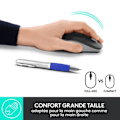 Miniatyrbillede 2 af 6: Ergonomisk trådløs mus - Logitech - M190 - Grå