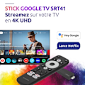 Miniatyrbild 2 av 6: STRONG - SRT 41 - Streaming Box Android TV 4K - Chromecast - Wifi 5 - Bluetooth - Google Röstassistent - Dolby Atmos/Vision - HDR